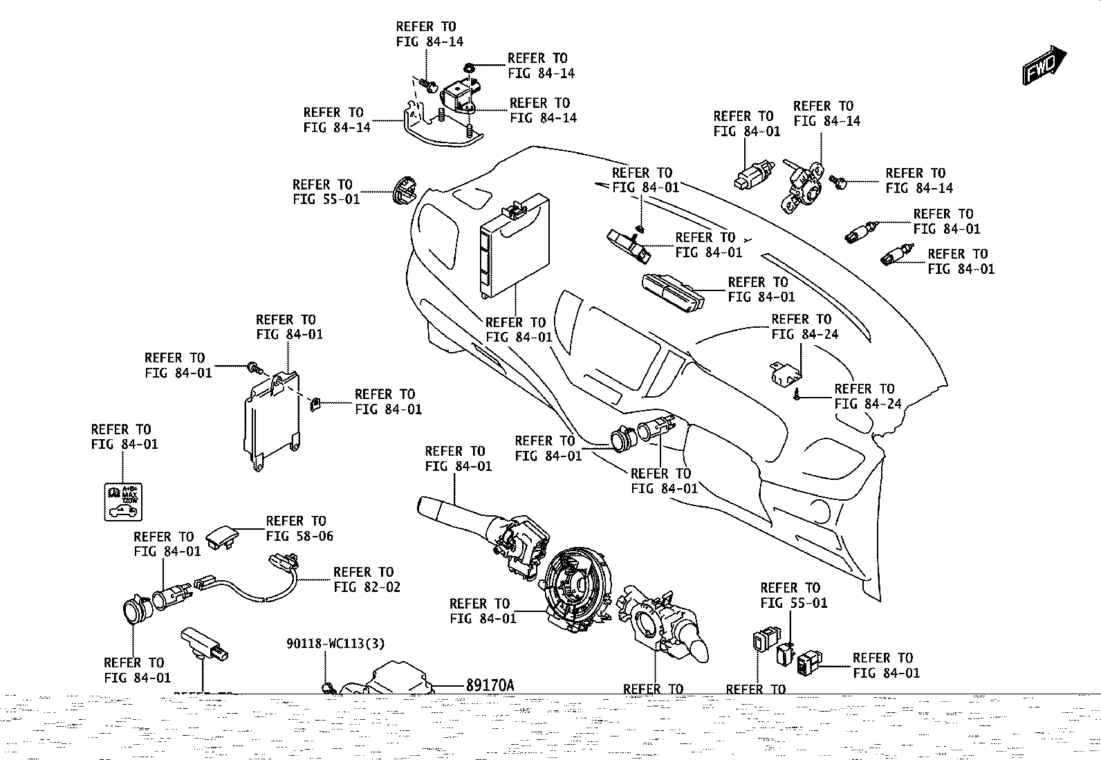 89170-WC001 COMPUTER ASSY, AIR BAG product image