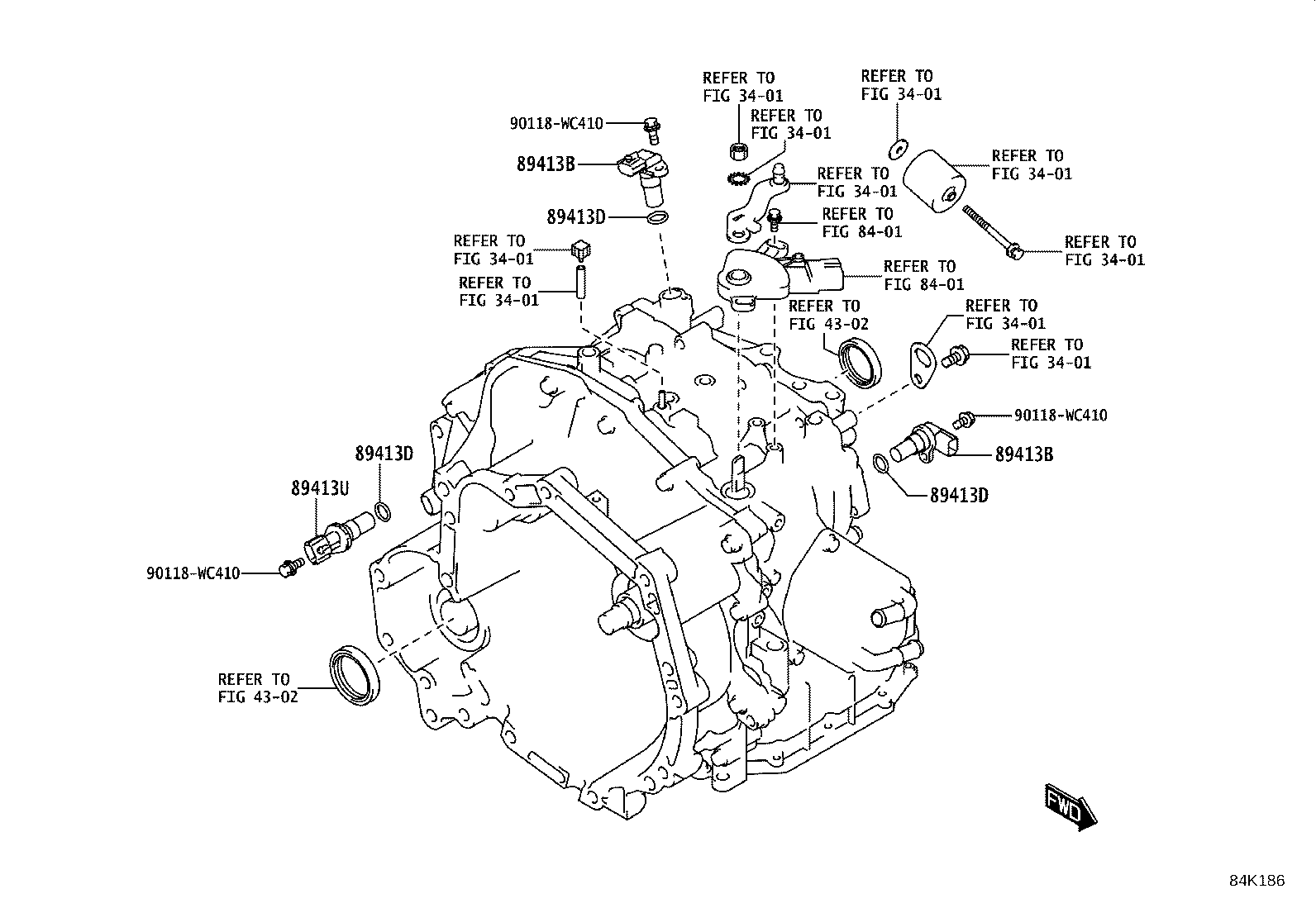 89413-WC001 SENSOR, TRANSMISSION REVOLUTION product image