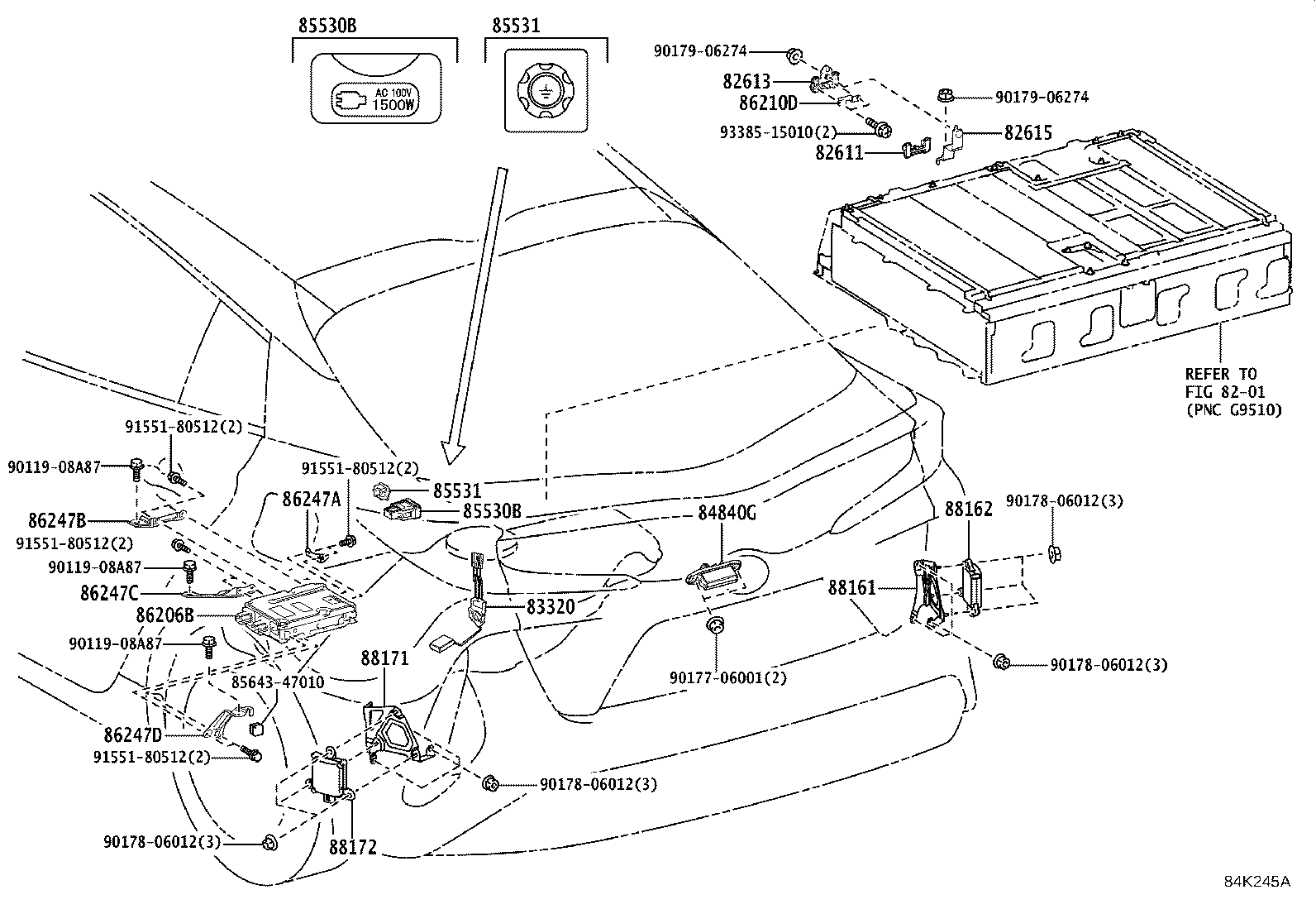 84010-47580 SWITCH ASSY, PATTERN SELECT product image