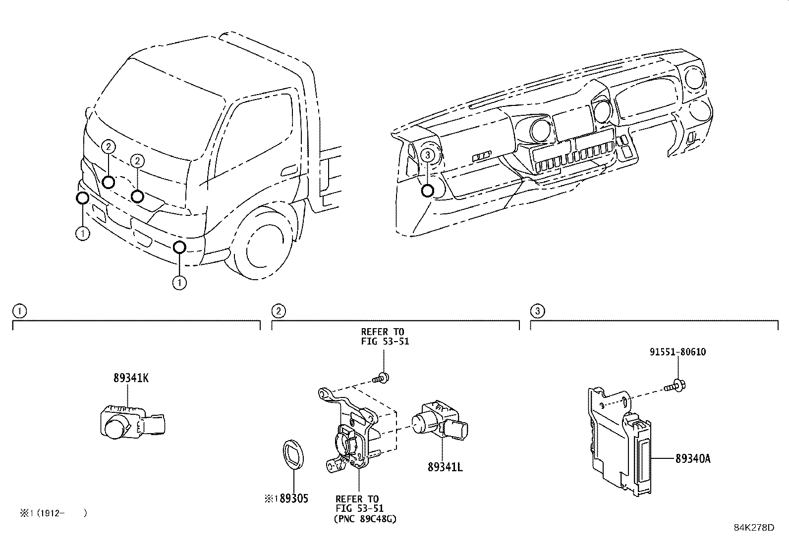 89340-37011 COMPUTER ASSY, CLEARANCE WARNING product image