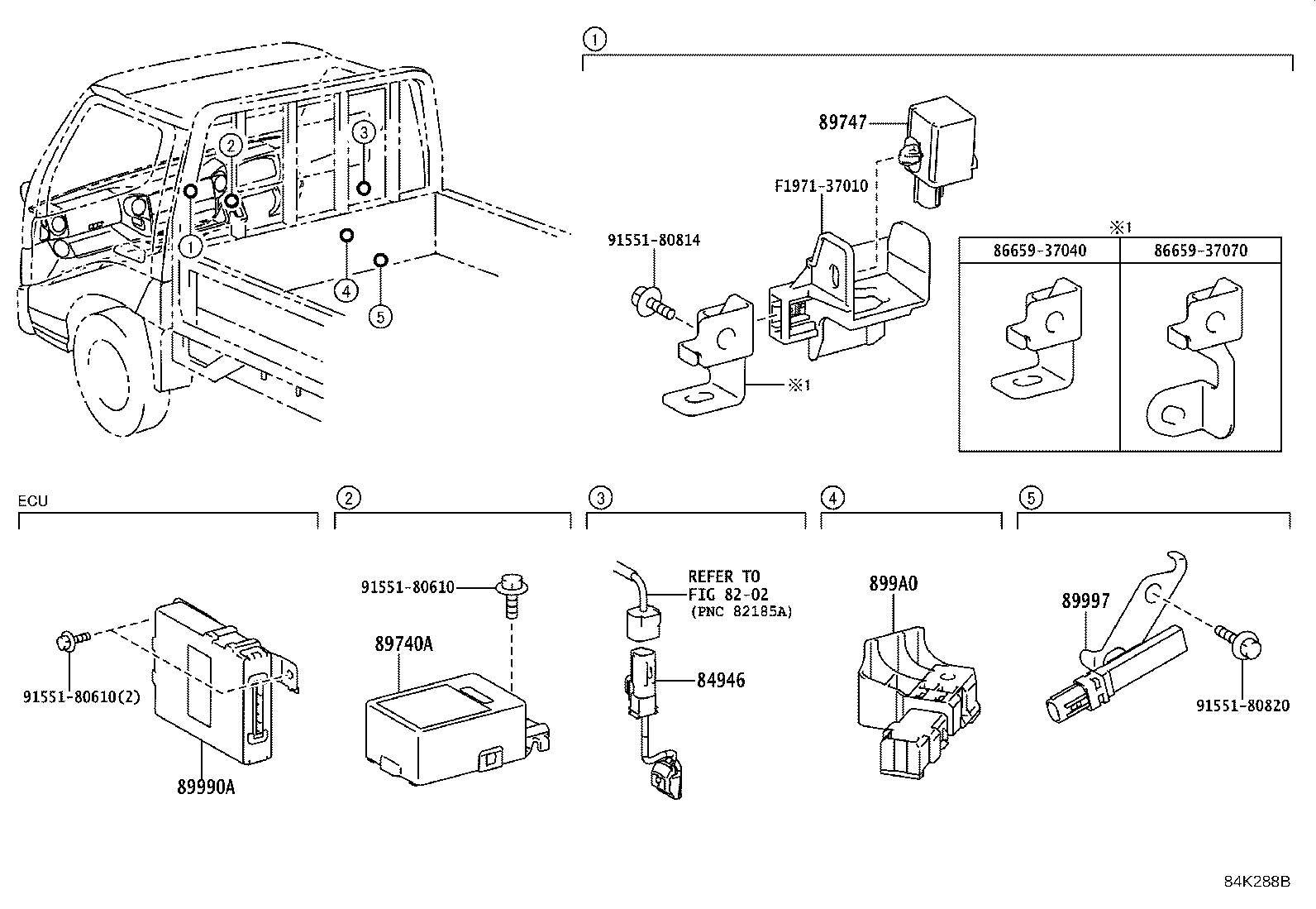 89707-37040 CORD SUB-ASSY, WIRELESS DOOR LOCK product image