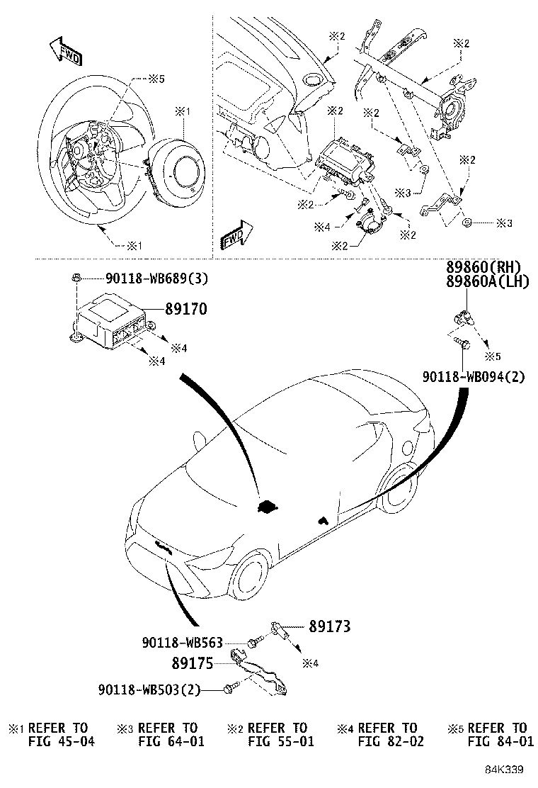89170-WB007 SENSOR ASSY, AIR BAG product image