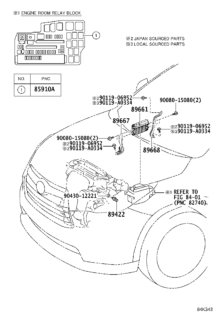 89661-0E590 COMPUTER, ENGINE CONTROL product image