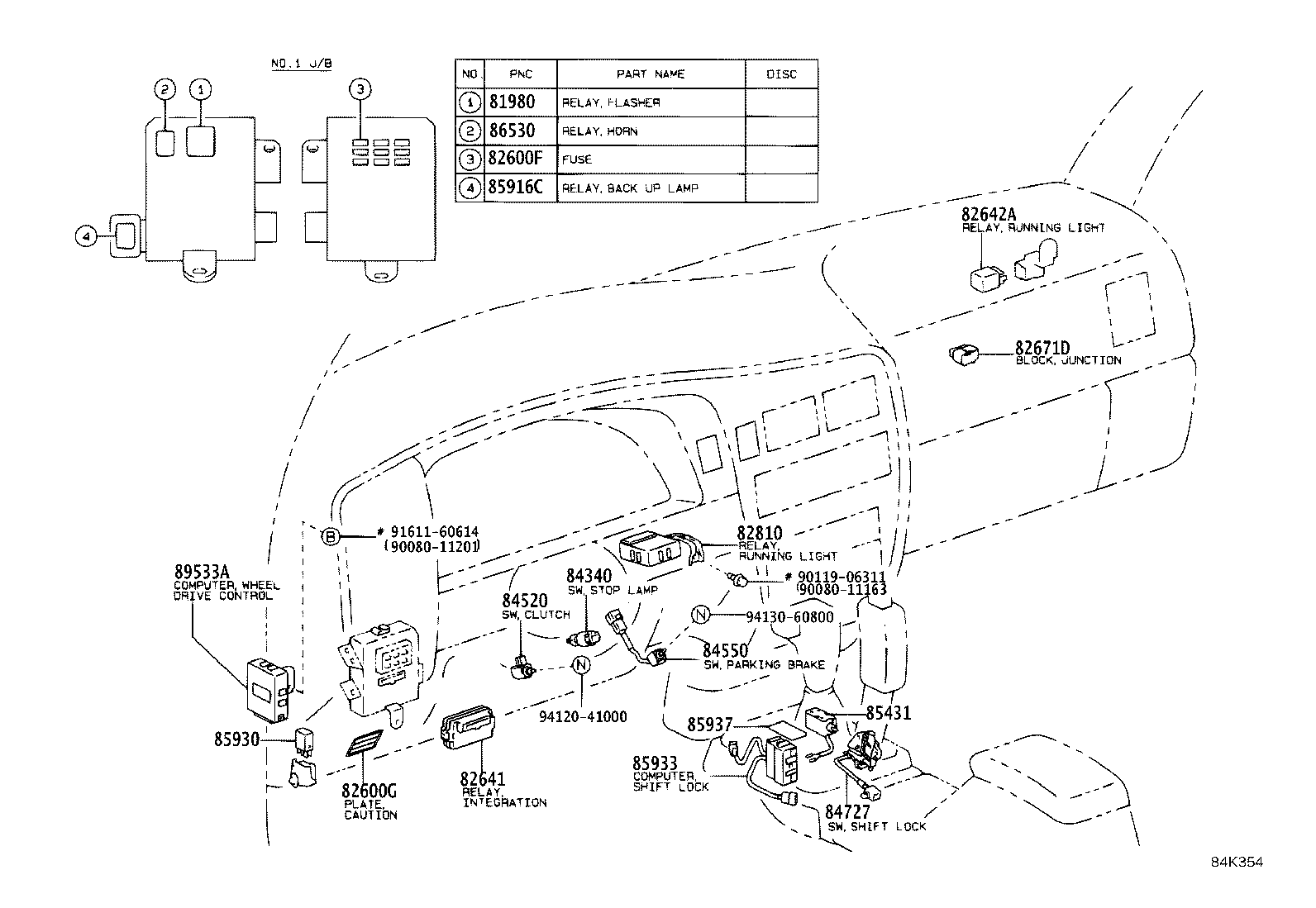 84140-04040 SWITCH ASSY, HEADLAMP DIMMER product image