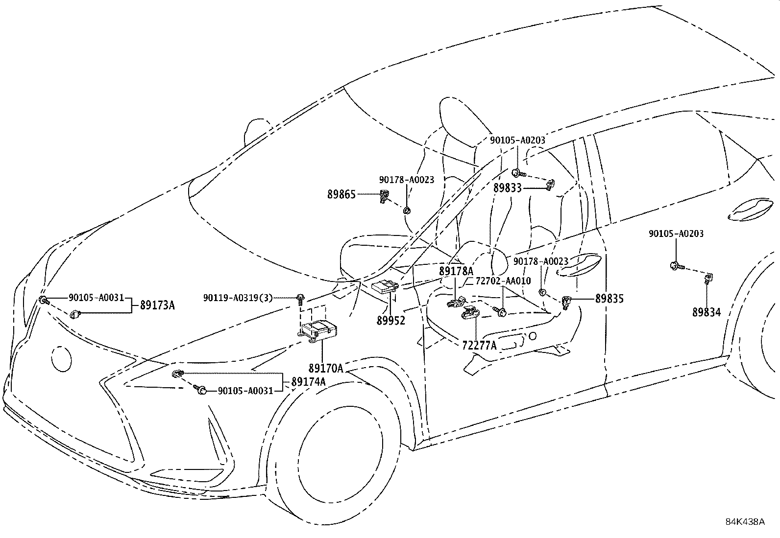89170-0E310 COMPUTER ASSY, AIR BAG product image