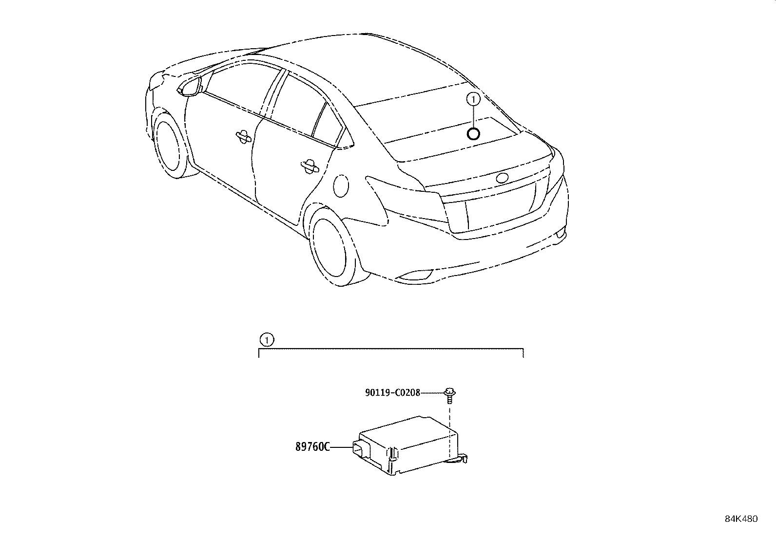 89760-0D050 RECEIVER ASSY, TIRE PRESSURE MONITOR product image