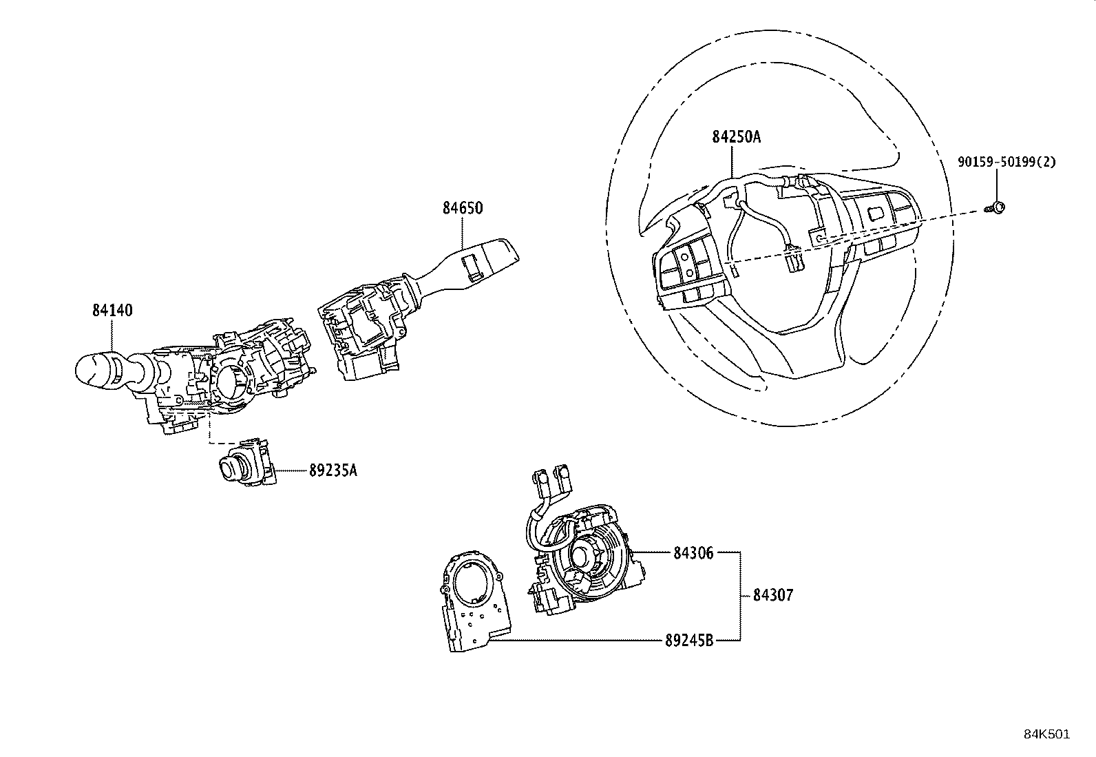 55936-60070 SWITCH, CENTER CLUSTER MODULE product image