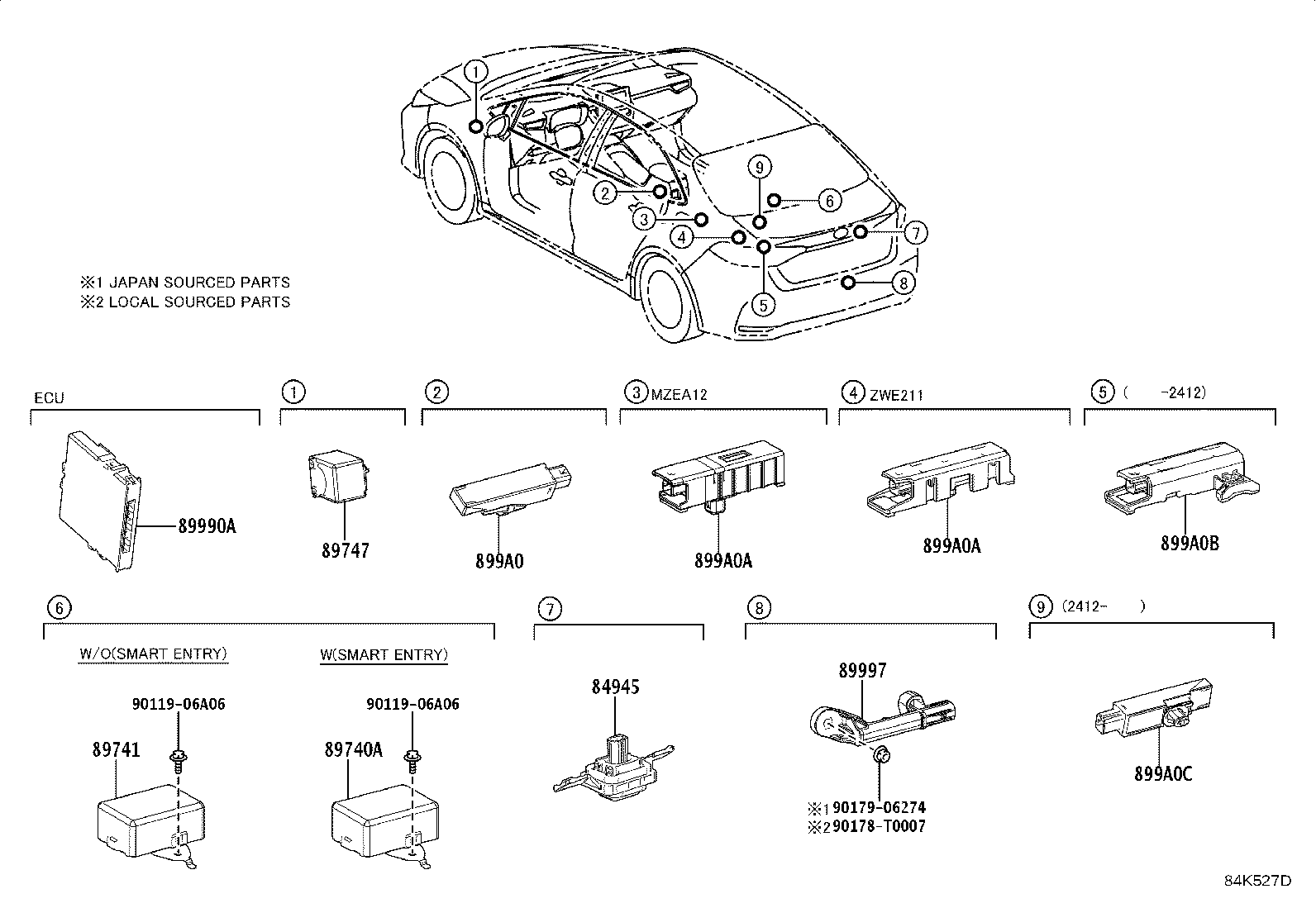 899H0-12700 COMPUTER ASSY, SMART KEY product image
