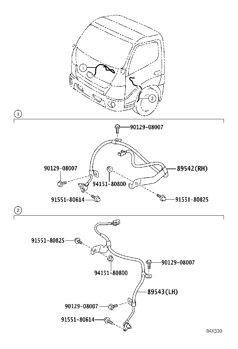 89545-37210 SENSOR, SPEED, REAR RH product image