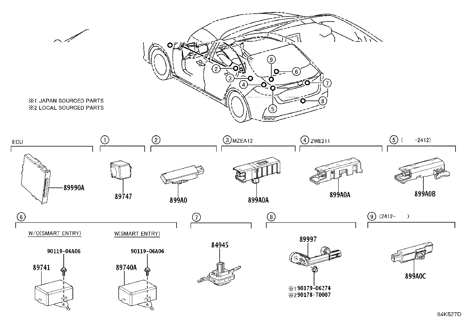89170-02R20 COMPUTER ASSY, AIR BAG product image