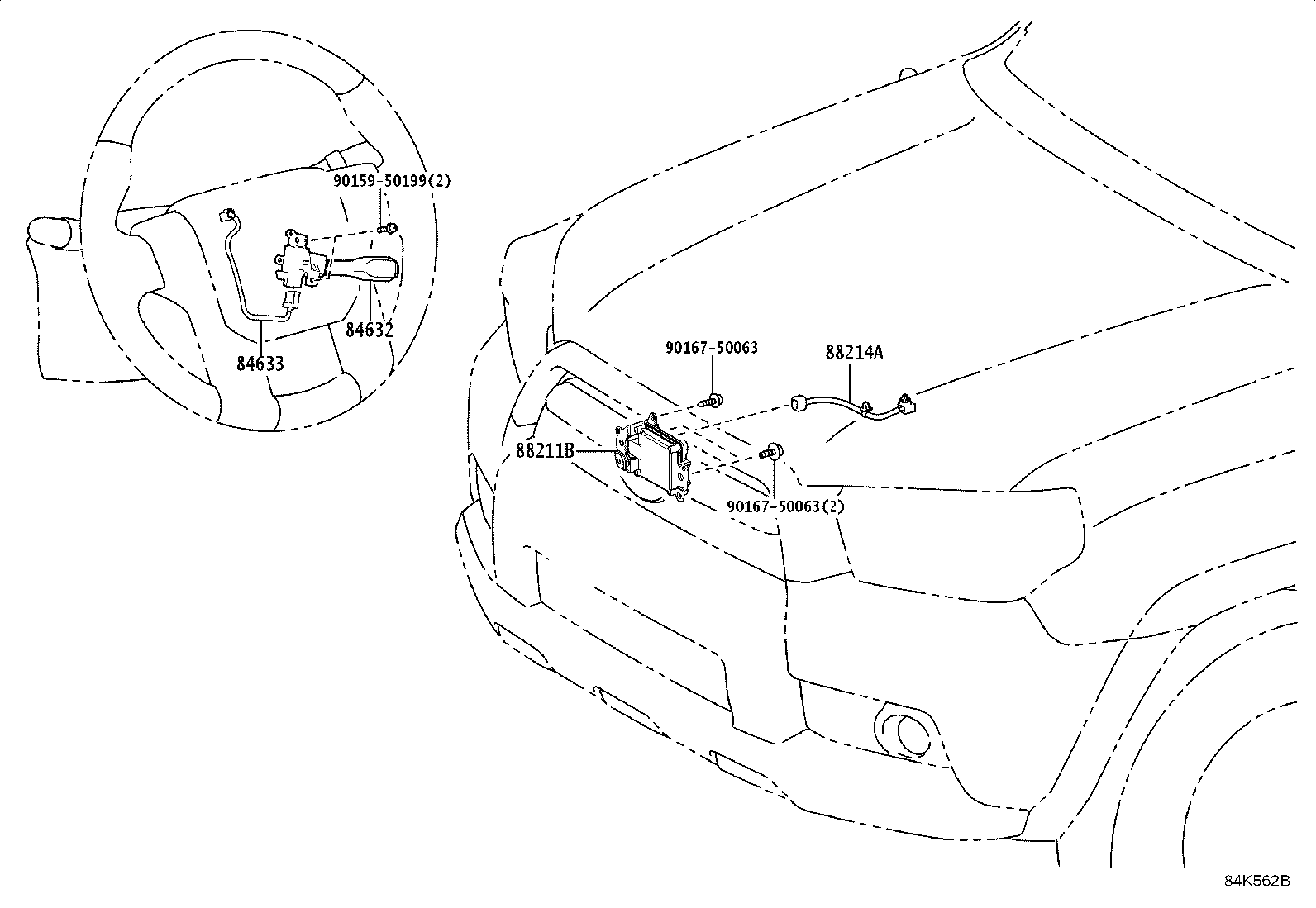 Toyota 88210-0W040 SENSOR ASSY, MILLIMETER WAVE RADAR