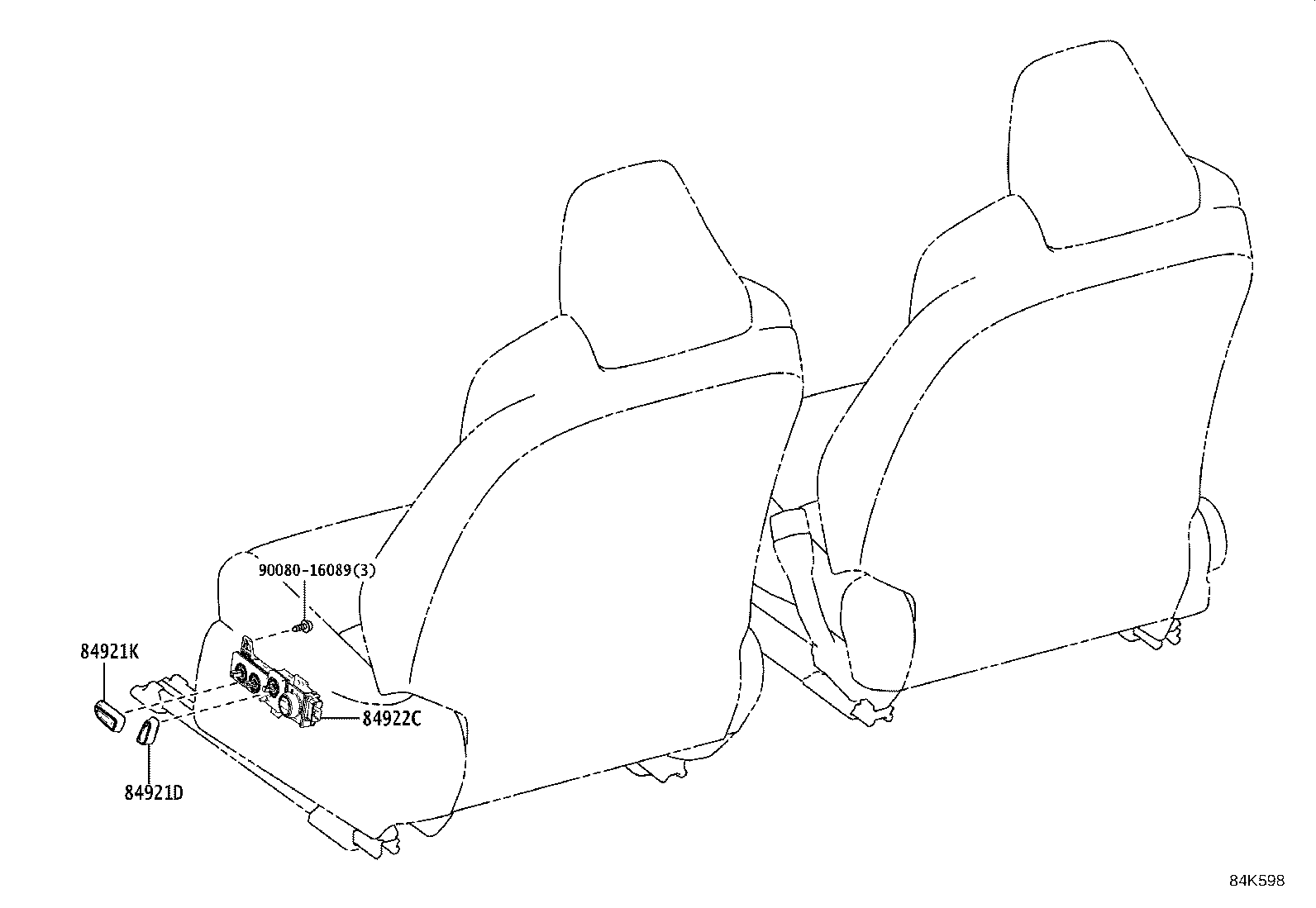 69065-0K040 CYLINDER SUB-ASSY, AIR BAG CUT OFF SWITCH product image