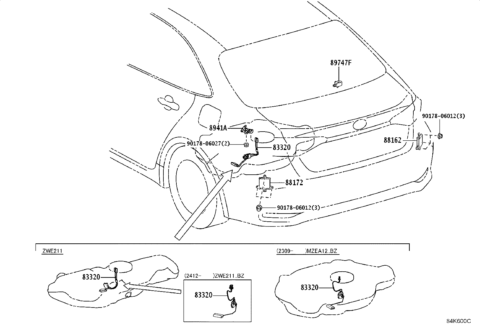 69065-0K040 CYLINDER SUB-ASSY, AIR BAG CUT OFF SWITCH product image