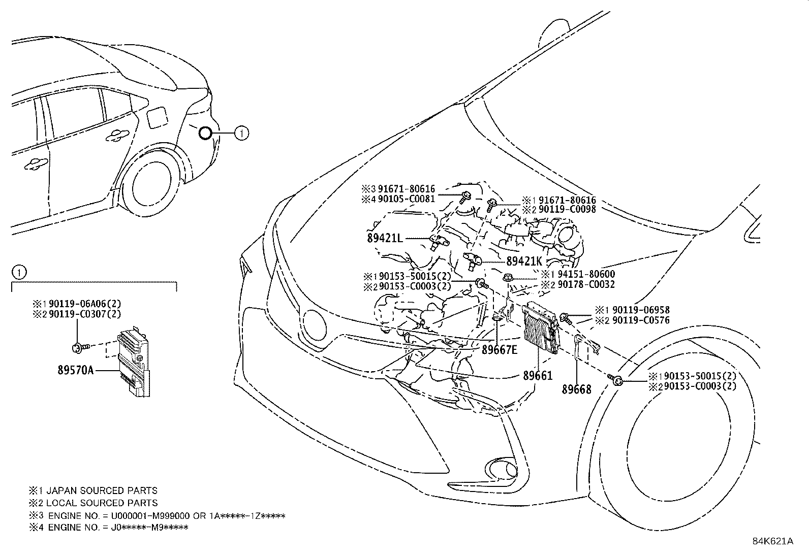 89661-0ZR50 COMPUTER, ENGINE CONTROL product image