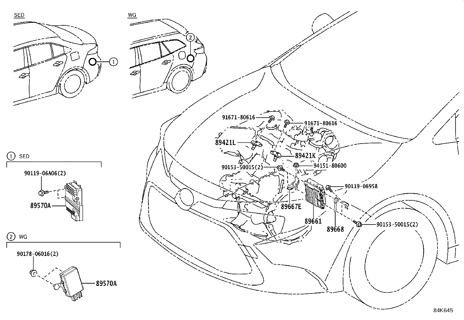 89661-12Z20 COMPUTER, ENGINE CONTROL product image