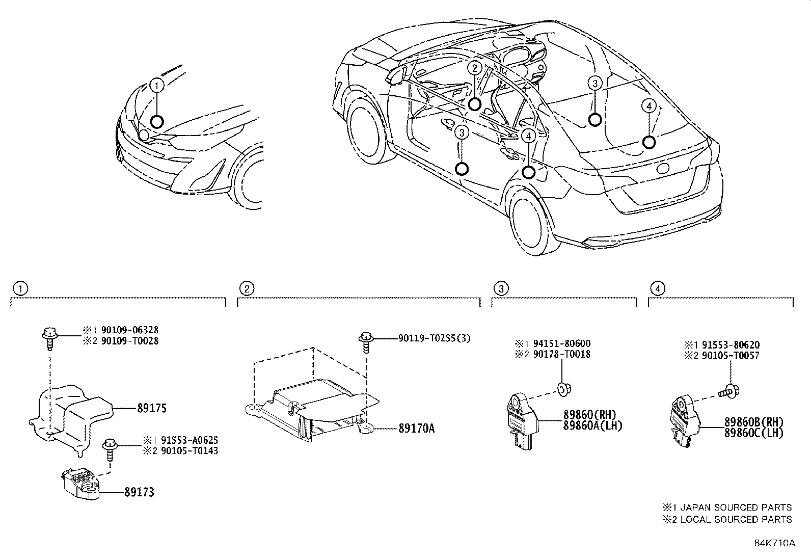 89170-0DE50 COMPUTER ASSY, AIR BAG product image