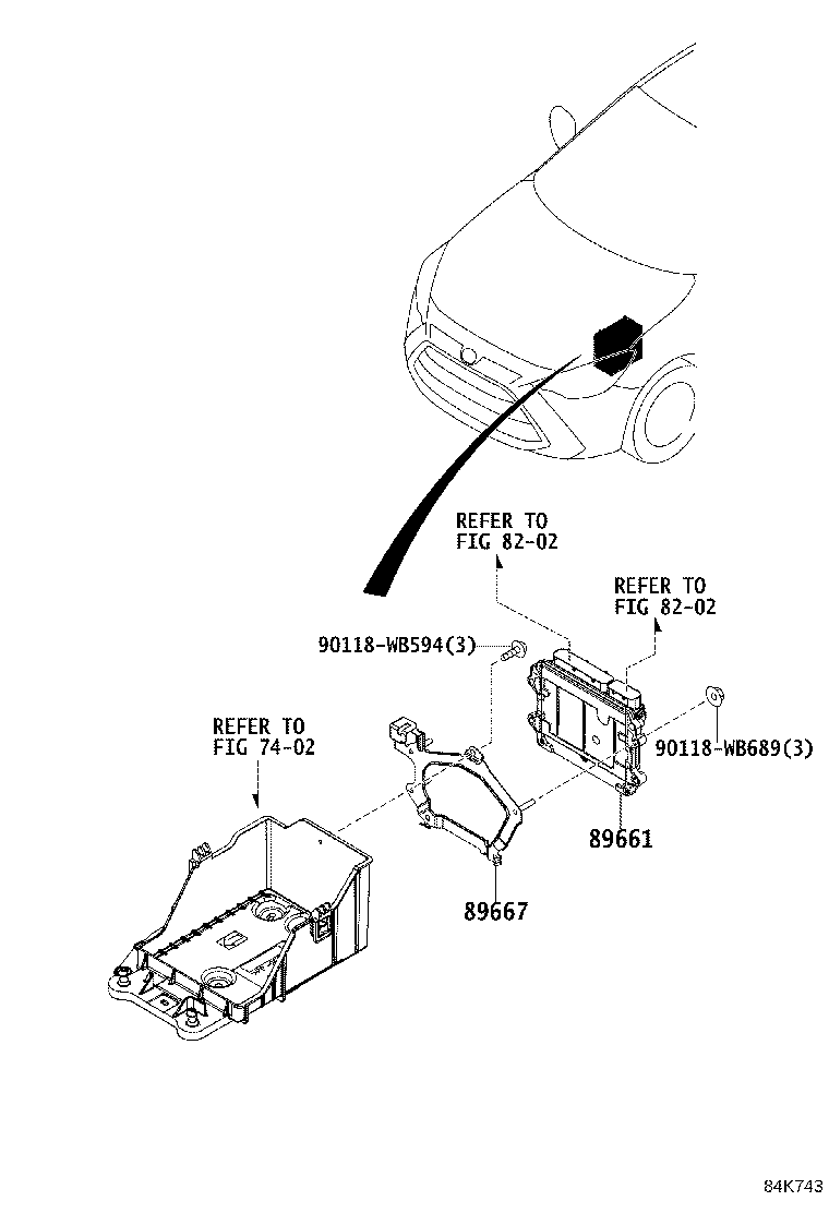 89667-WB002 BRACKET, ENGINE CONTROL COMPUTER product image