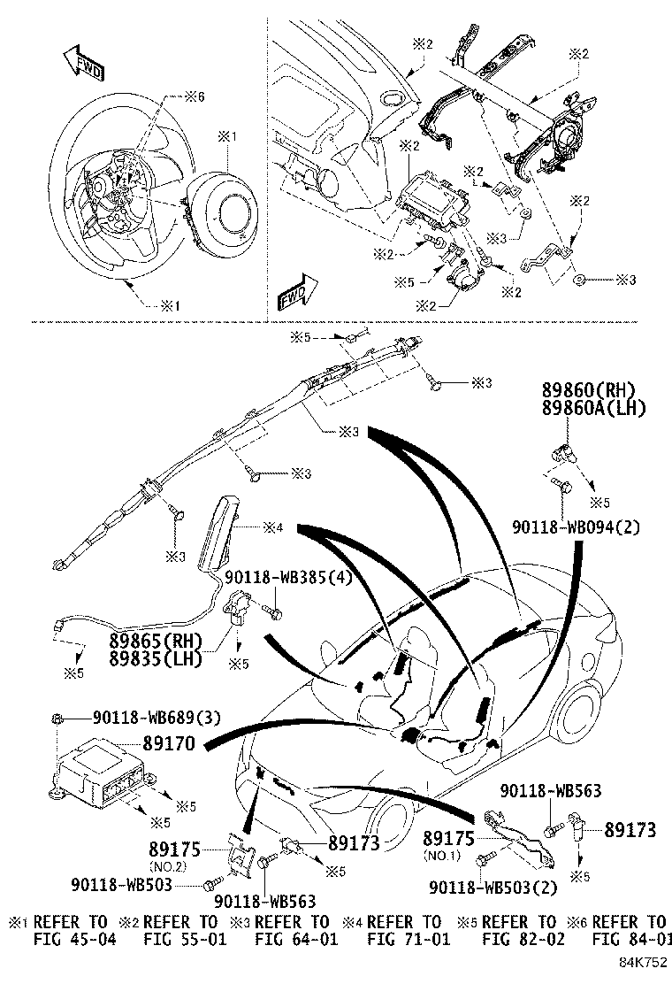 89170-WB007 SENSOR ASSY, AIR BAG product image