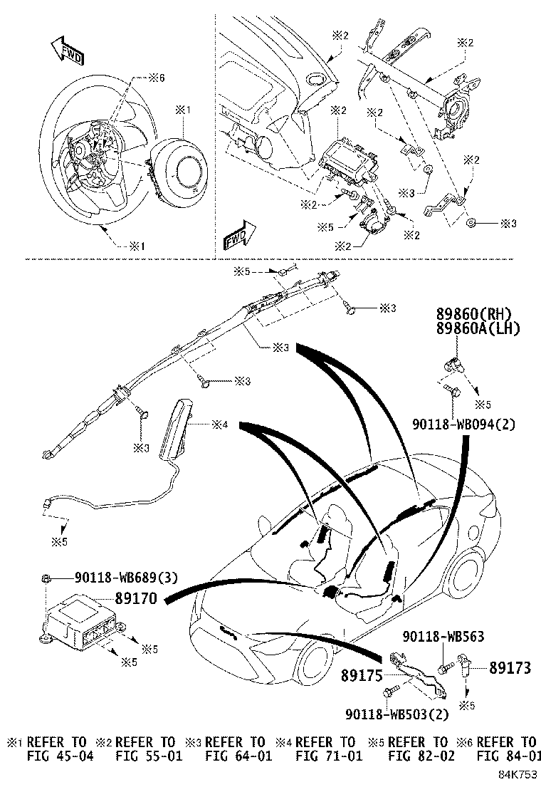89170-WB007 SENSOR ASSY, AIR BAG product image