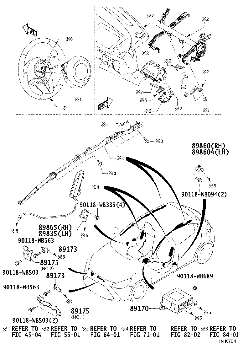 89170-WB007 SENSOR ASSY, AIR BAG product image