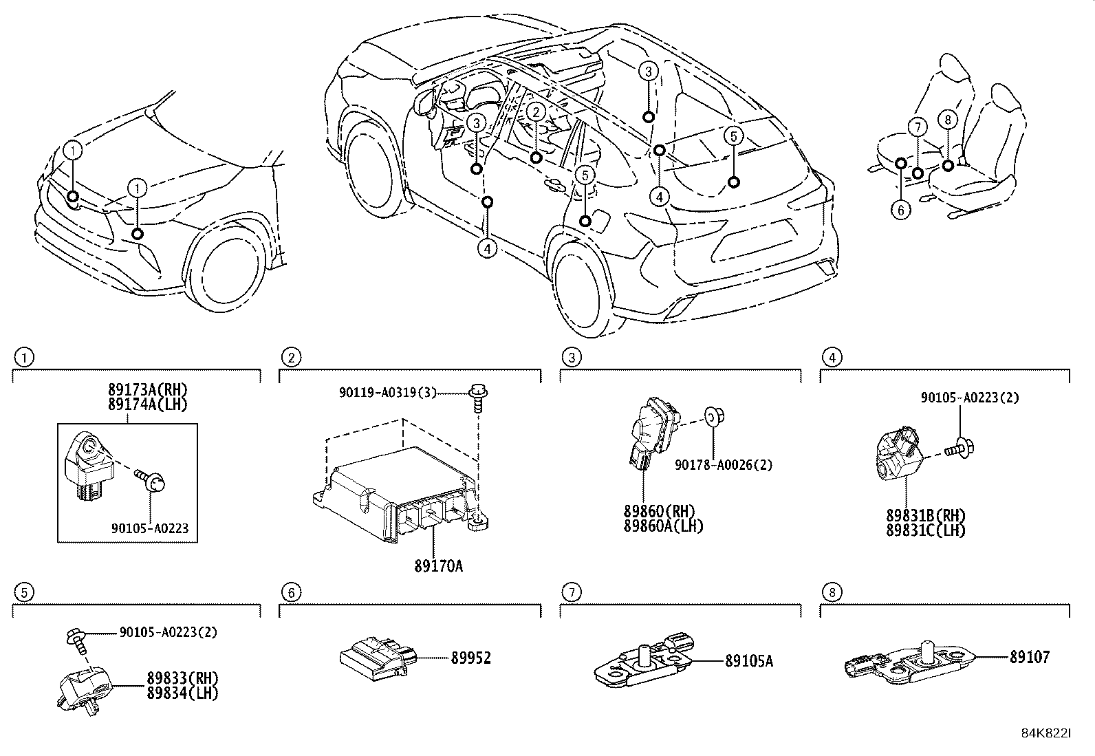 89170-0E690 COMPUTER ASSY, AIR BAG product image