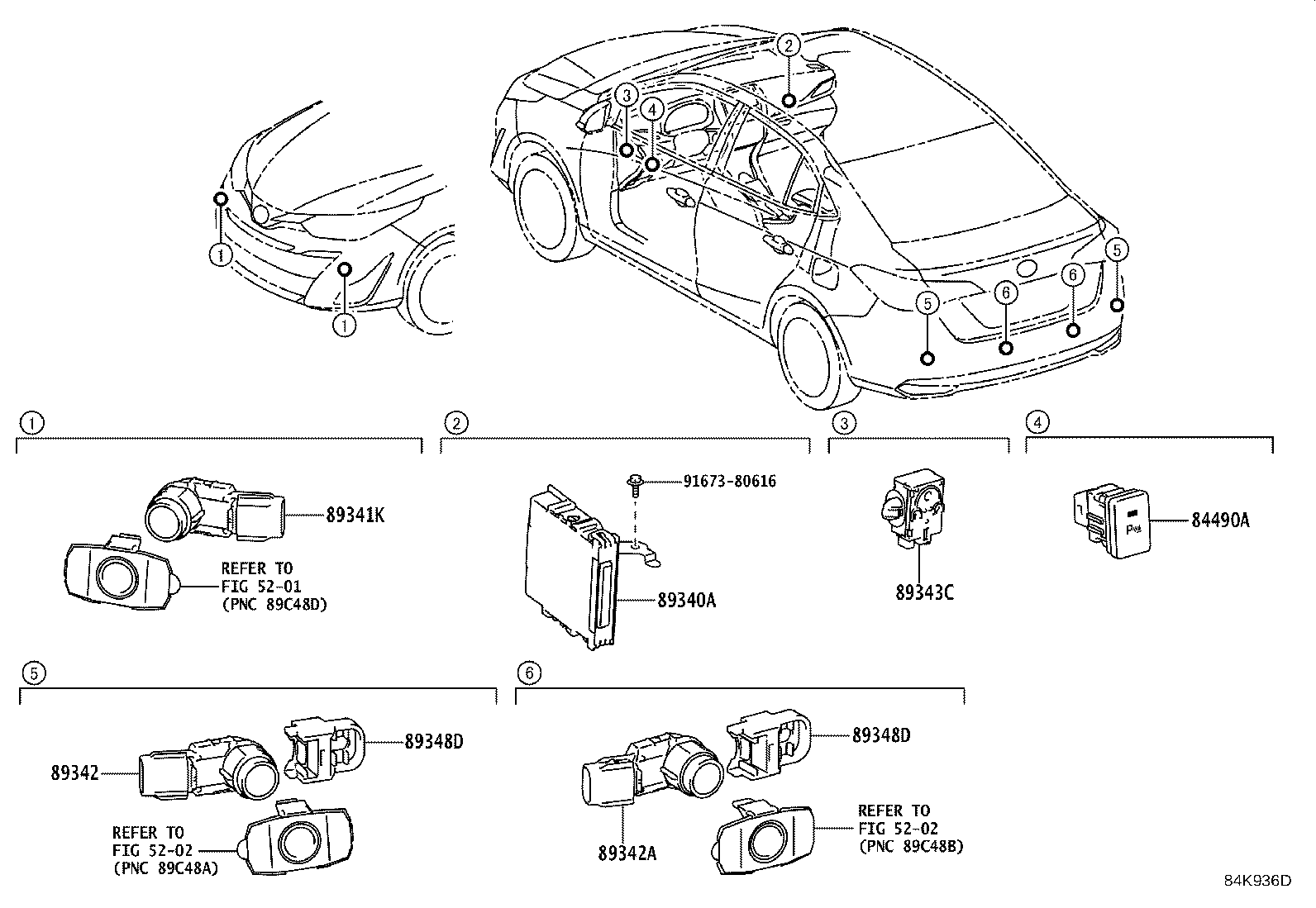 89341-06080-C6 SENSOR, ULTRASONIC, FRONT CORNER product image