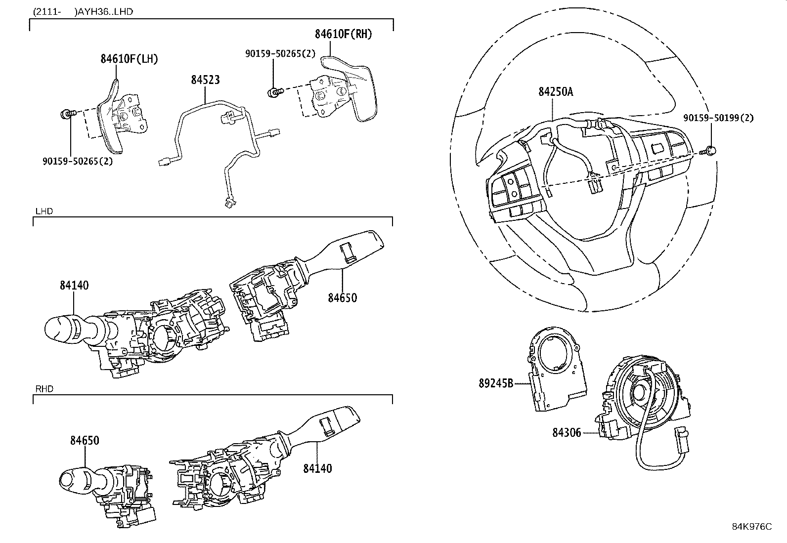 84040-58030 MASTER SWITCH ASSY,MULTIPLEX NETWORK product image