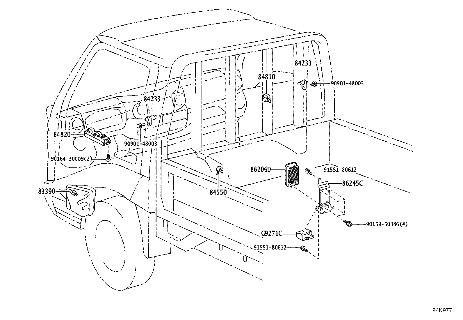 84152-37081 SWITCH, HEADLAMP LEVELING product image