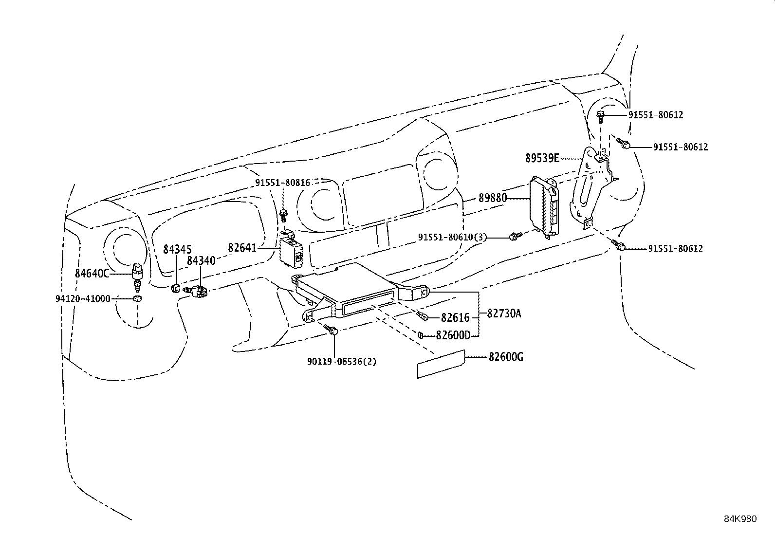 84152-37081 SWITCH, HEADLAMP LEVELING product image