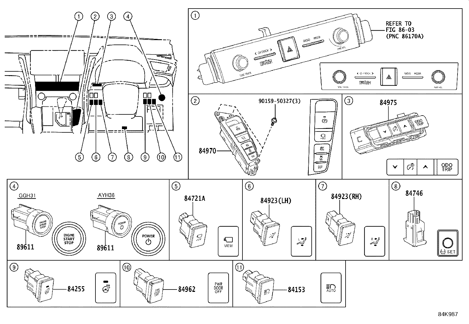84040-58030 MASTER SWITCH ASSY,MULTIPLEX NETWORK product image