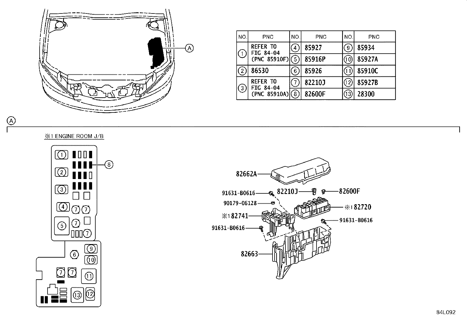 82672-06100 COVER, JUNCTION BLOCK product image