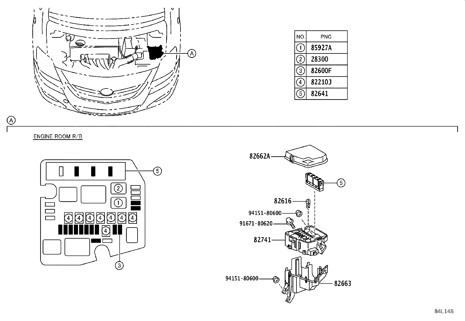 84330-52040 SWITCH ASSY, HAZARD WARNING SIGNAL product image