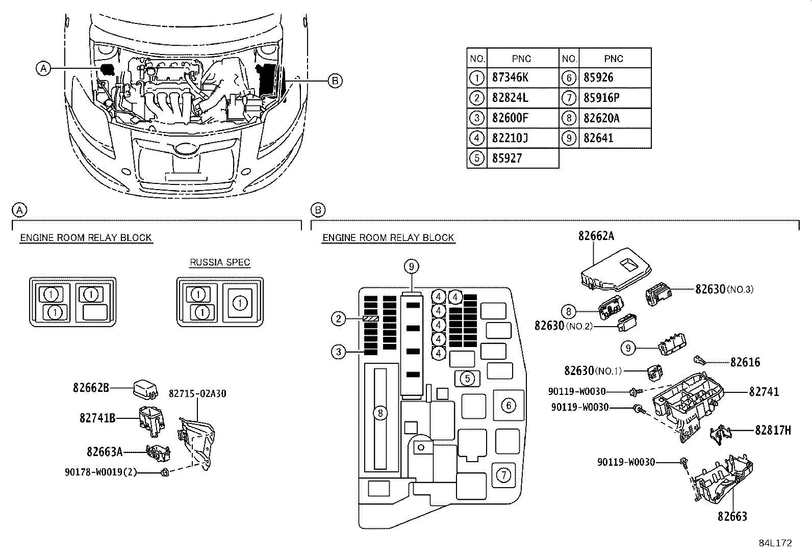 82730-02340 BLOCK ASSY, INSTRUMENT PANEL JUNCTION product image