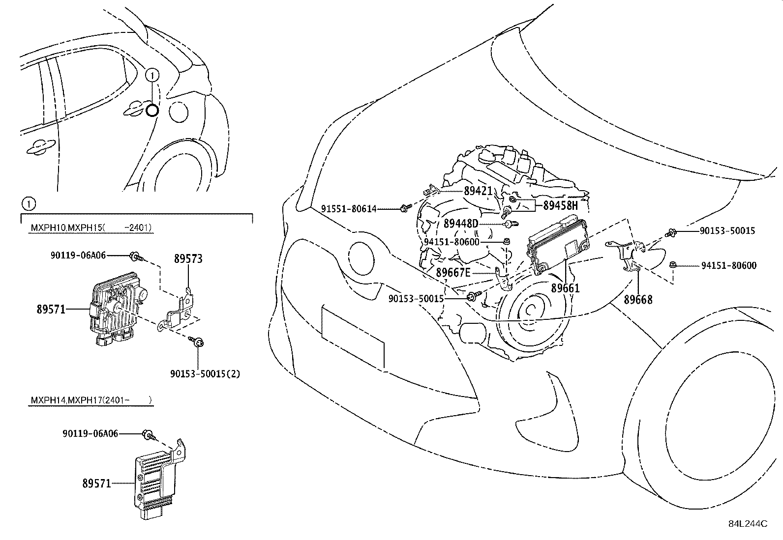 89668-52440 BRACKET, ENGINE CONTROL COMPUTER, NO.2 product image