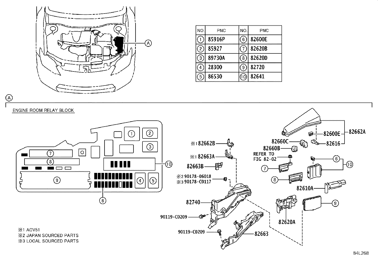 84152-06030 SWITCH, HEADLAMP LEVELING product image