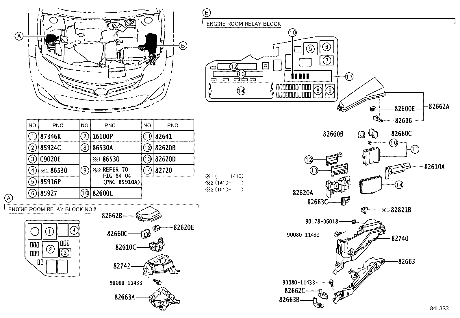 82720-07110 BLOCK ASSY, ENGINE ROOM JUNCTION product image