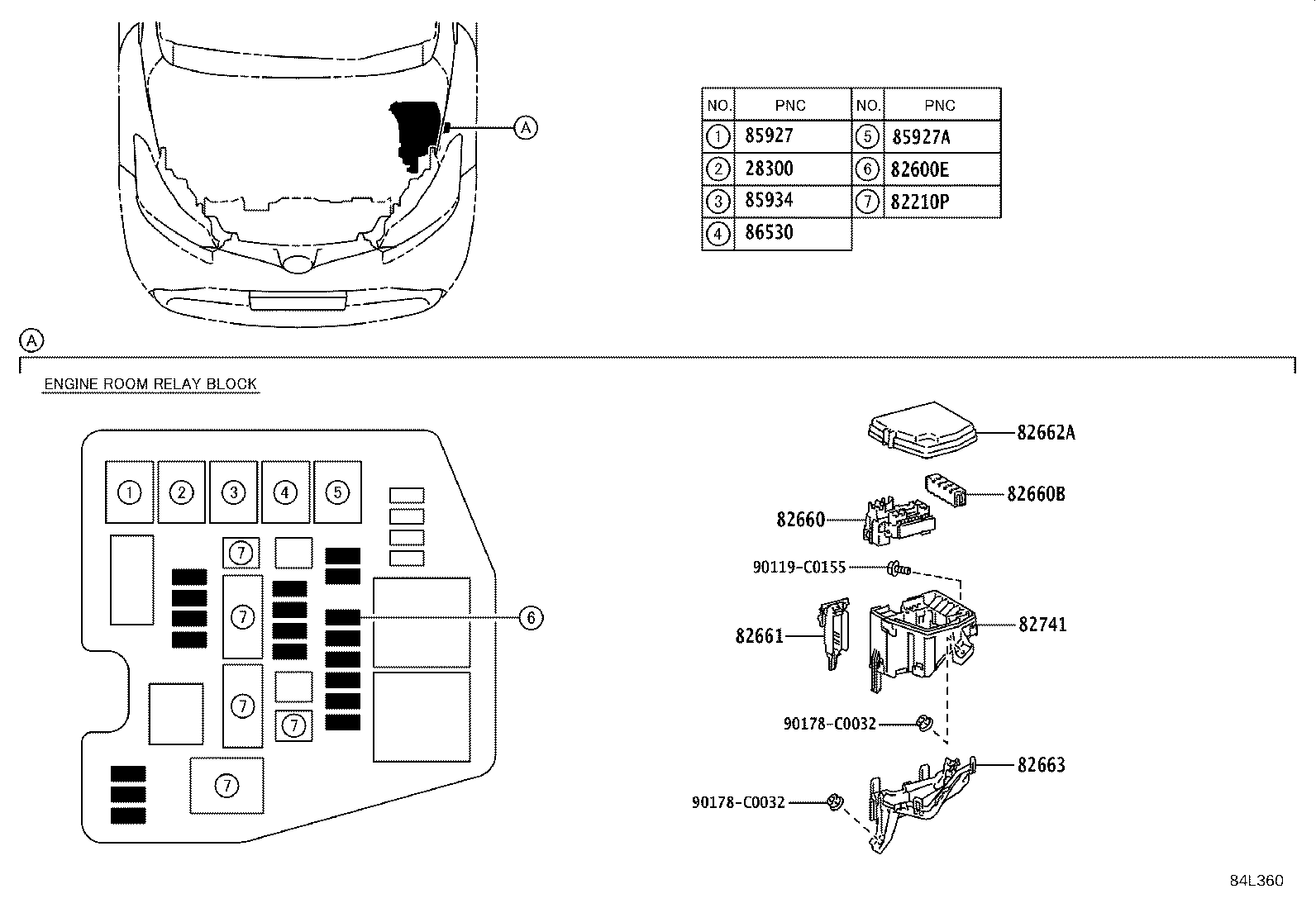 84237-06041 SWITCH, HOOD COURTESY product image