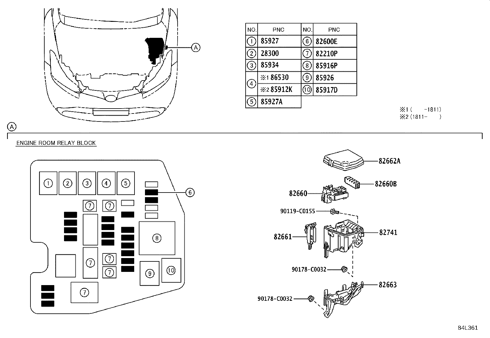84237-06041 SWITCH, HOOD COURTESY product image