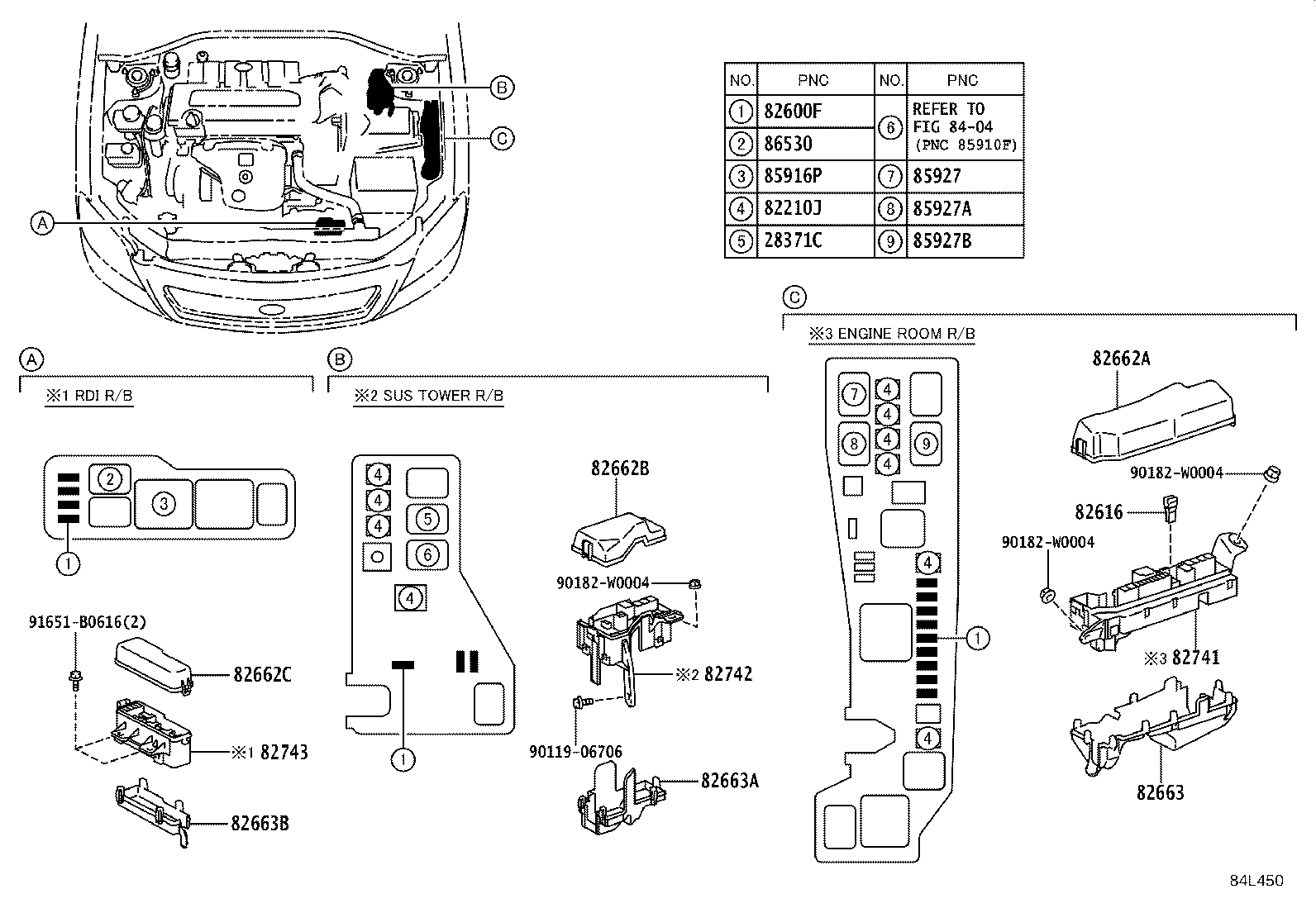 84790-05100 SWITCH ASSY, REAR WINDOW DEFOGGER product image