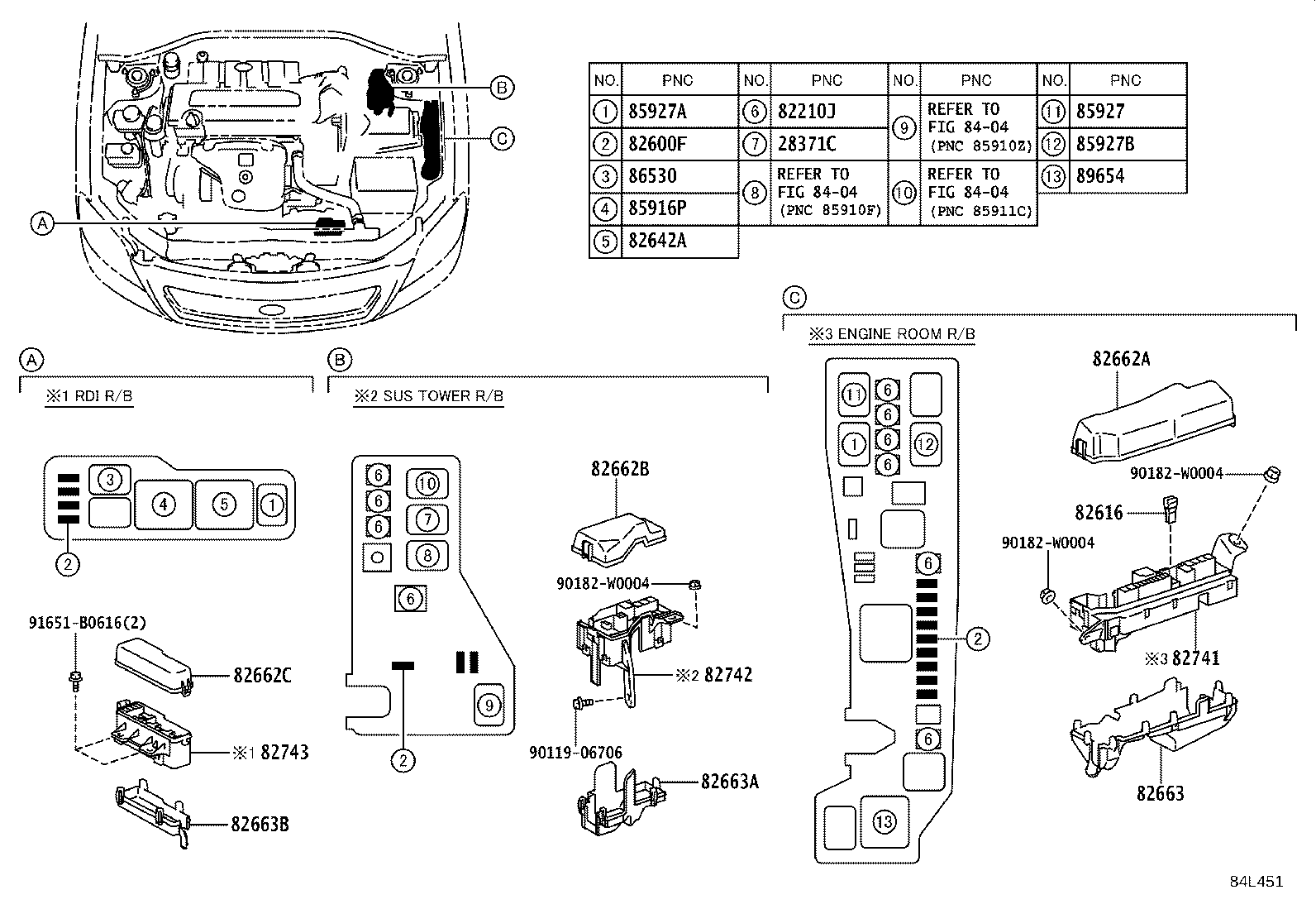82662-05091 COVER, RELAY BLOCK, UPPER, NO.1 product image