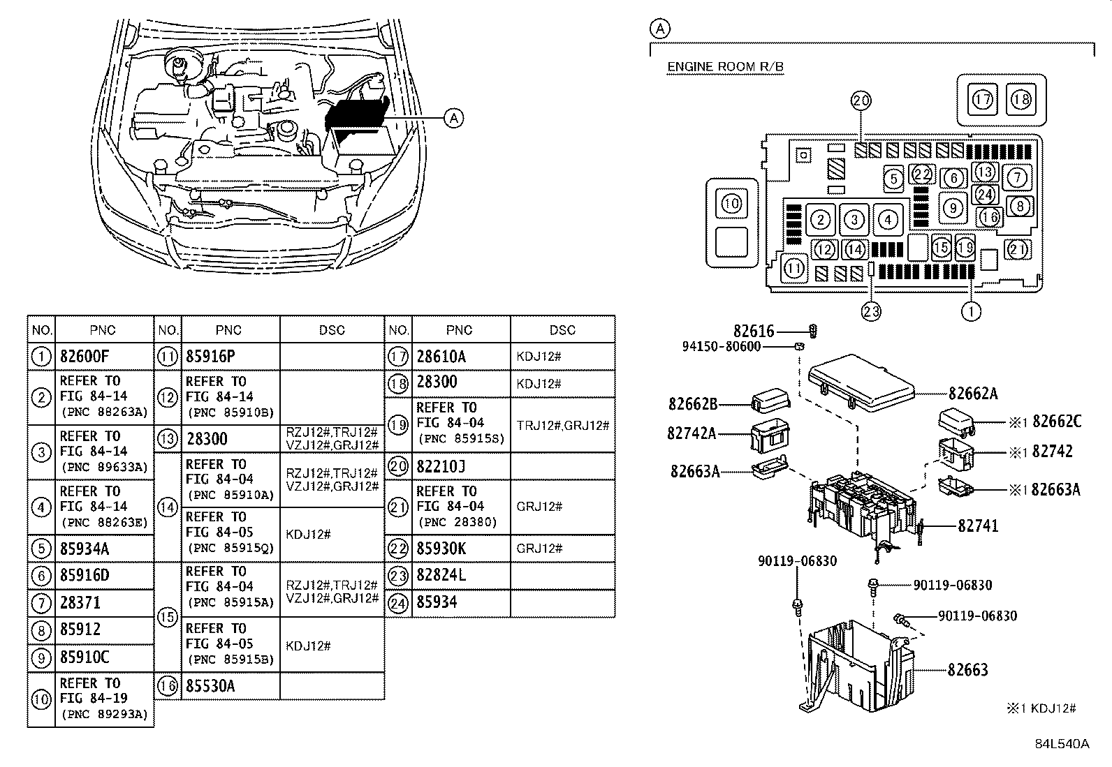 82730-60070 BLOCK ASSY, INSTRUMENT PANEL JUNCTION product image