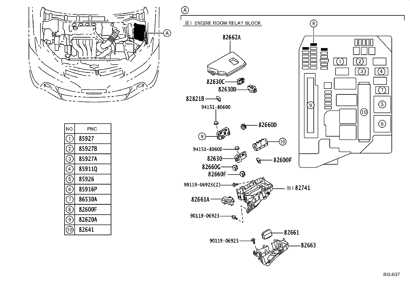 84152-12071 SWITCH, HEADLAMP LEVELING product image
