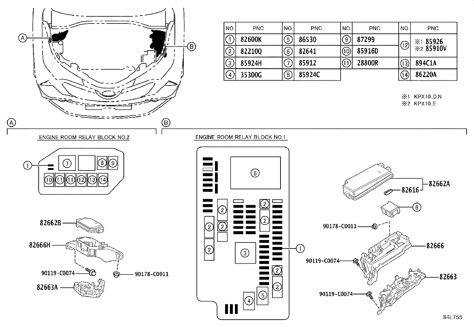 28859-0Z010 HOLDER, BATTERY CURRENT SENSOR product image