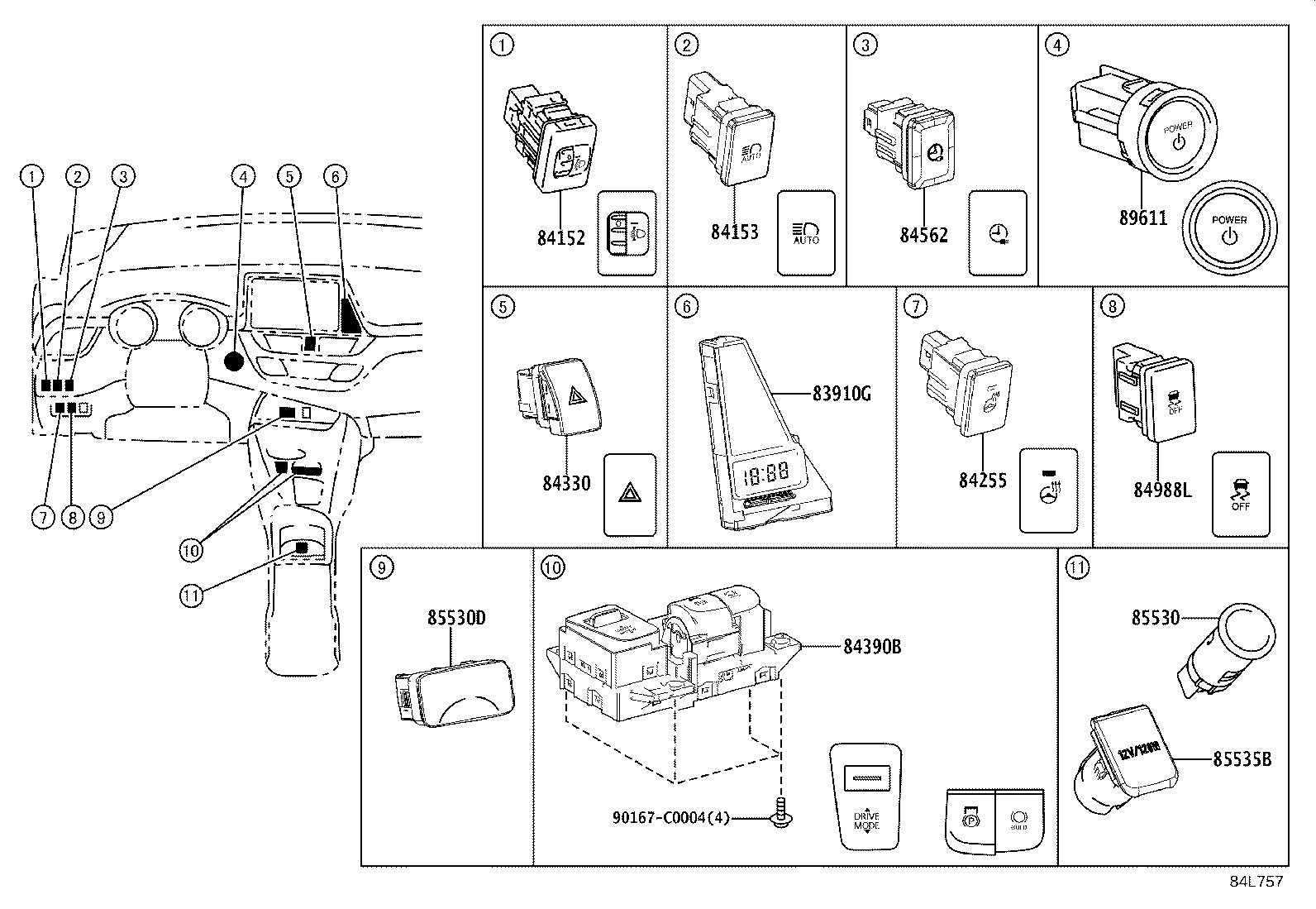 28859-0Z010 HOLDER, BATTERY CURRENT SENSOR product image