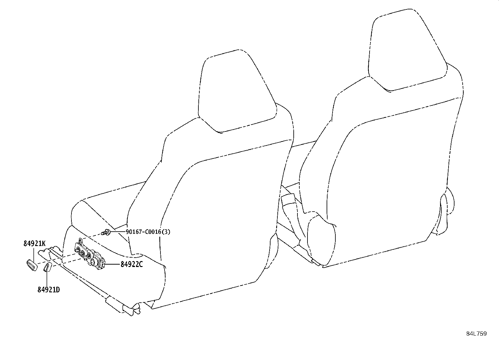 28859-0Z010 HOLDER, BATTERY CURRENT SENSOR product image
