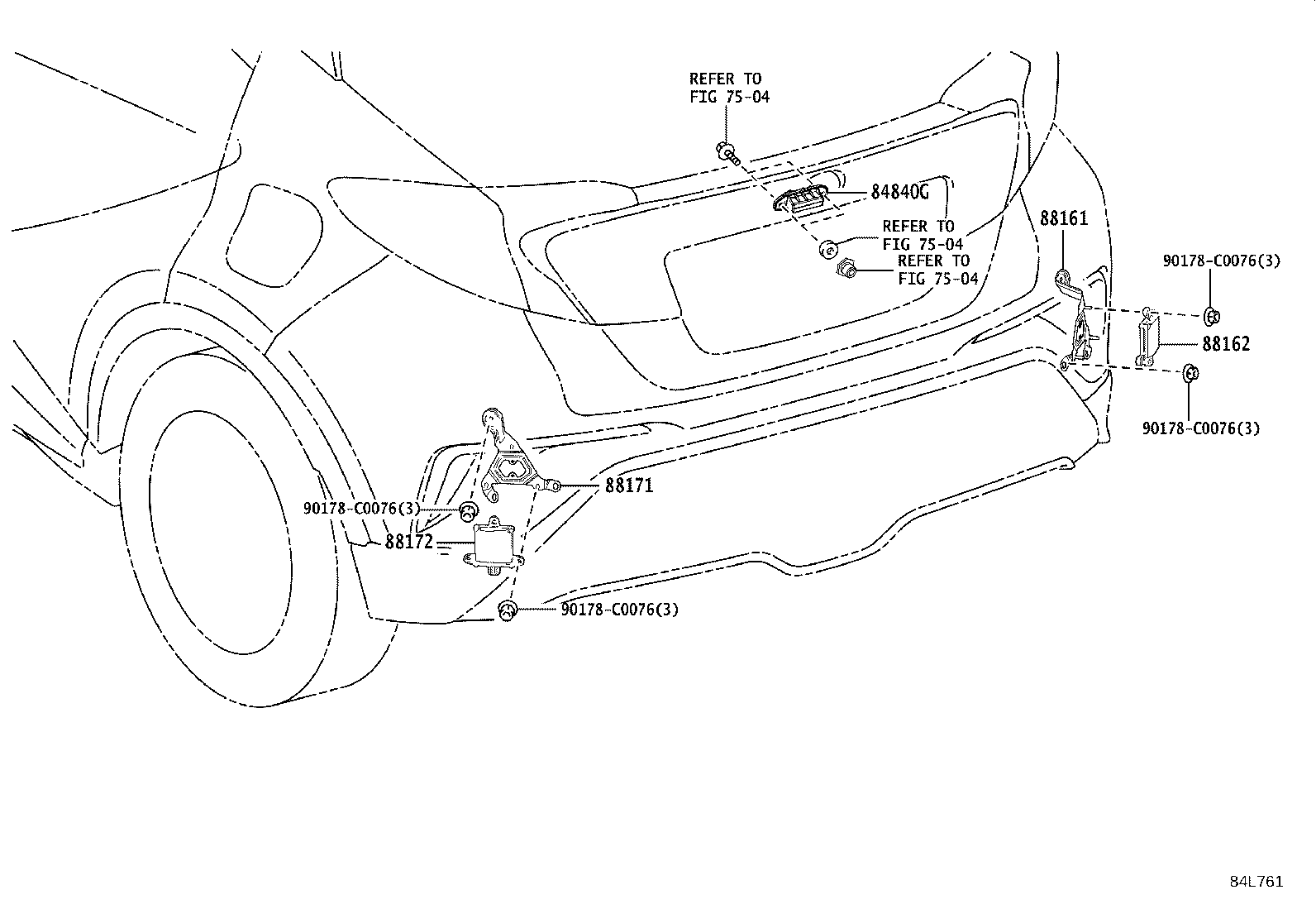 28859-0Z010 HOLDER, BATTERY CURRENT SENSOR product image
