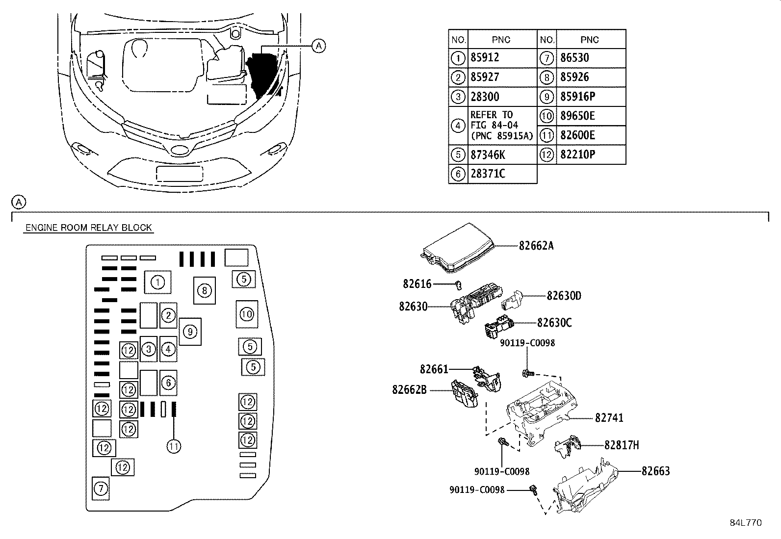 84820-02400 MASTER SWITCH ASSY, POWER WINDOW REGULATOR product image