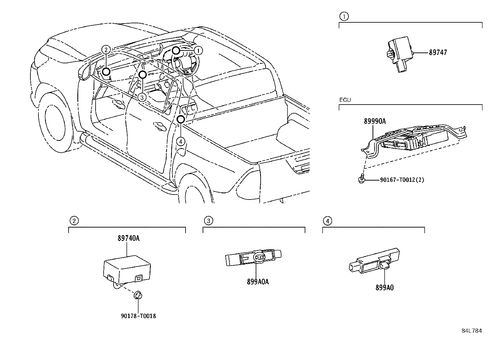 89741-0K320 RECEIVER, DOOR CONTROL product image