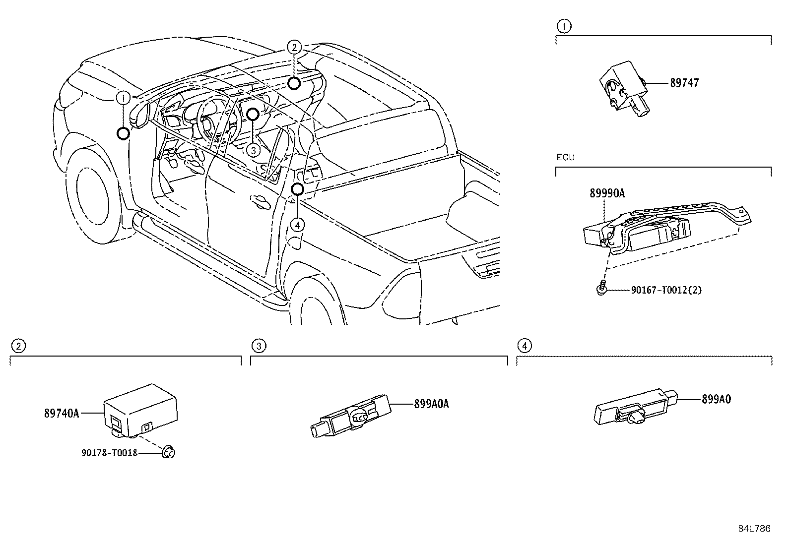 89741-0K290 RECEIVER, DOOR CONTROL product image