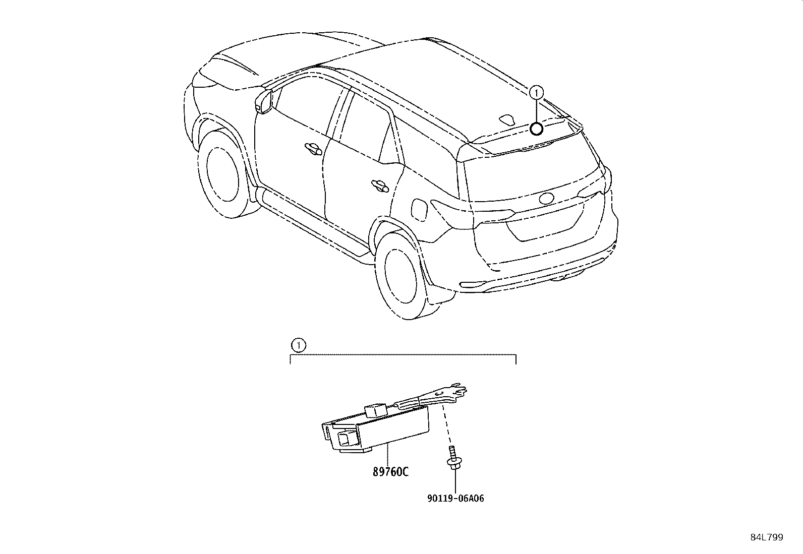89760-71012 RECEIVER ASSY, TIRE PRESSURE MONITOR product image